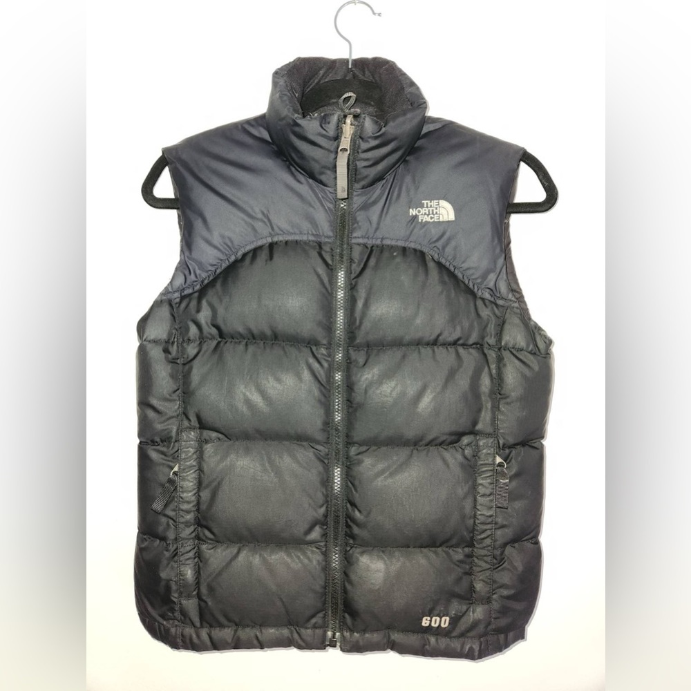 North Face black puffer vest Kids Med